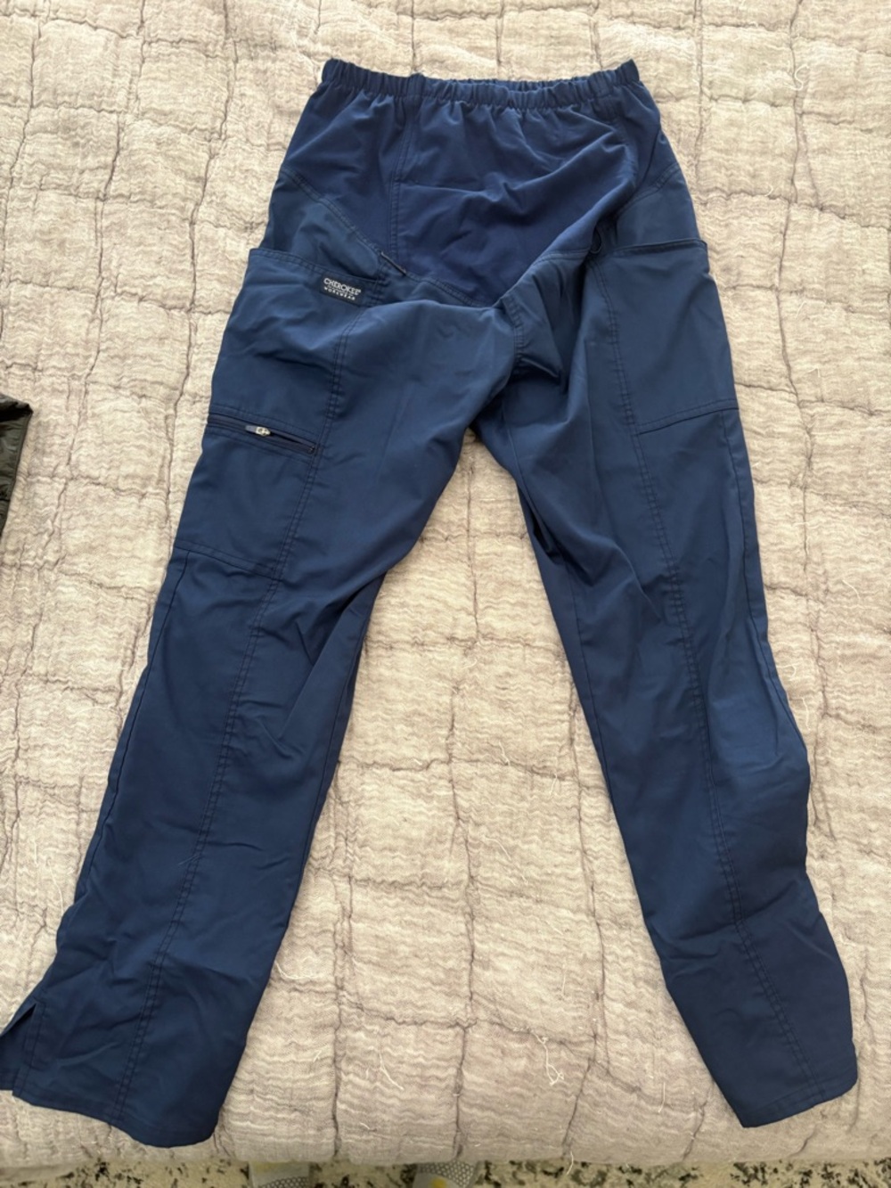 Navy Petite Maternity Scrub Pants Like New